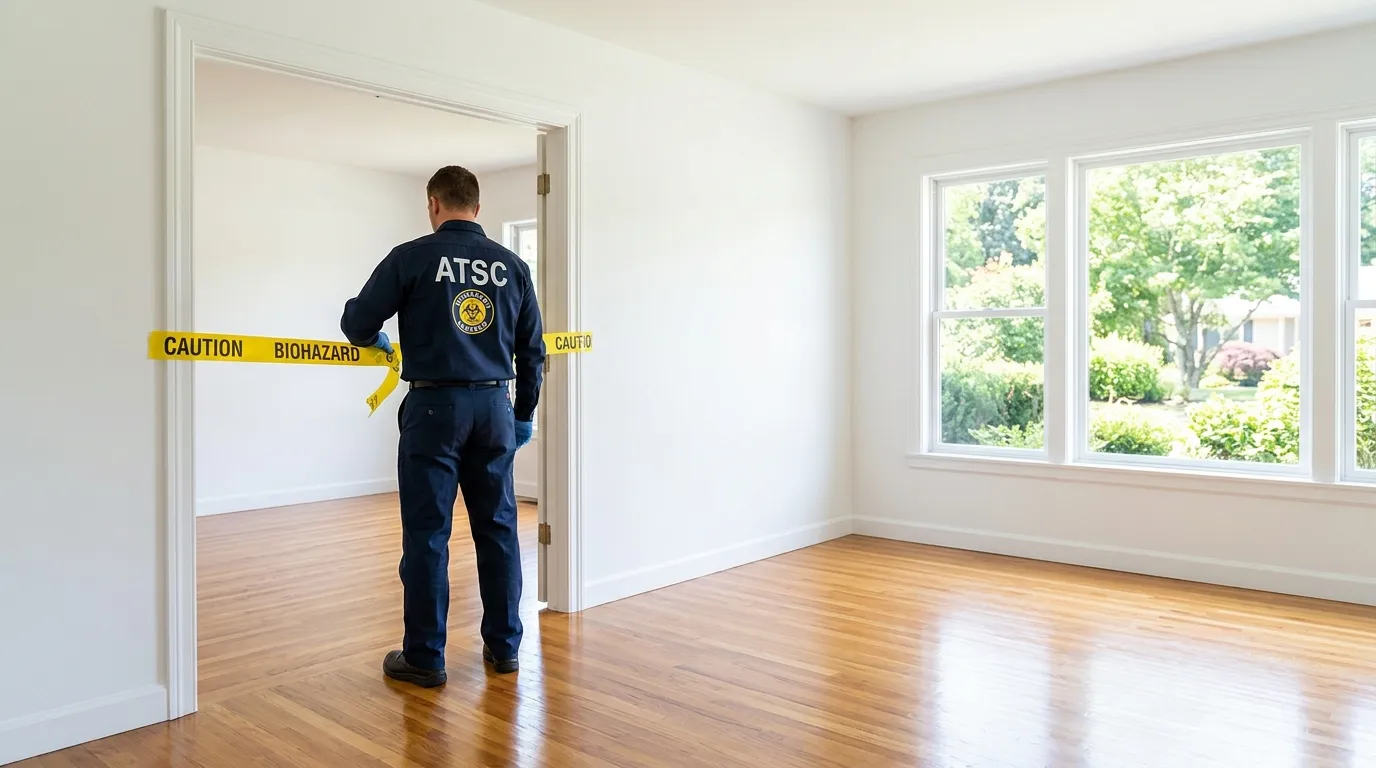 Certified biohazard cleanup crew performing Decomposition Cleanup in Williston Park